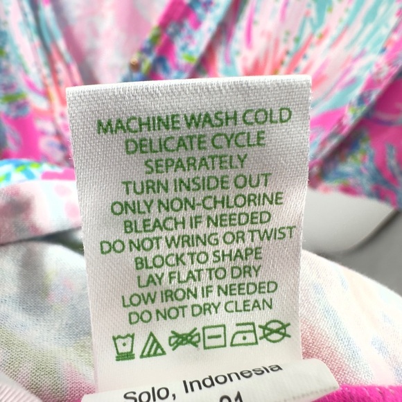 Lilly Pulitzer Isella Wrap Dress Womens Size S Prosecco Pink Seaing Things Print - Picture 9 of 13